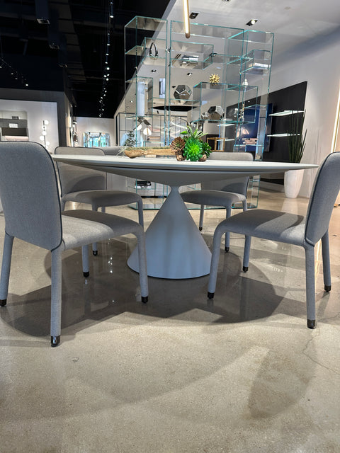 Clay Round Dining Table Concrete - ø 71"
