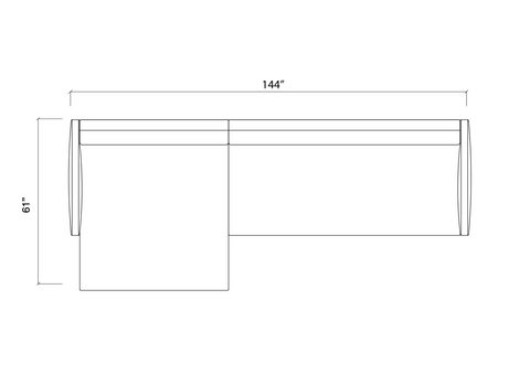 Etienne Sofa Left-facing - W 144"