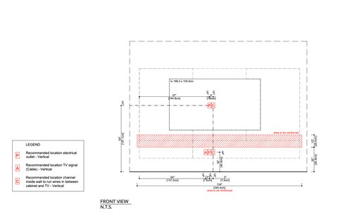 Materia Wall Unit - 130" - Wall Reinforcement Required